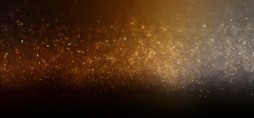 glowing gold silver and brown gradient dust abstract image  - obrazy, fototapety, plakaty