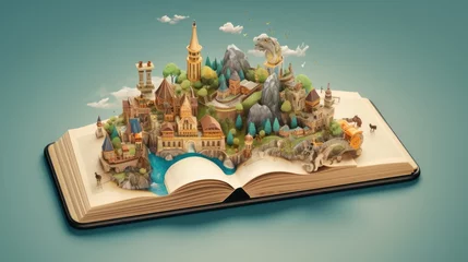 Tuinposter Unleash Your Imagination with the 'Fantasy Book Series' App: Embark on Epic Tales of Dragons, Castles, and Adventure! © ASoullife