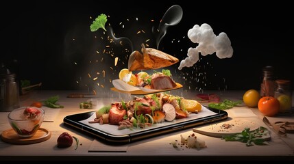 Delicious Delights at Your Fingertips: Gourmet Food Ordering App Unleashes Culinary Magic with Chef's Hat and Delectable Dishes