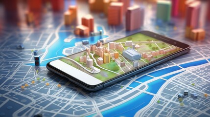 Urban Navigator: Seamless City Exploration with Interactive Map App and Public Transportation Icons - Unlock the City's Secrets with Your Smartphone
