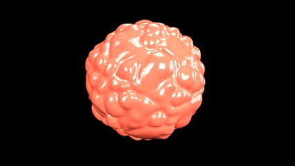 3d render human soft tissue bulges, viruses and bacteria, illness, disease bacterium and microorganism