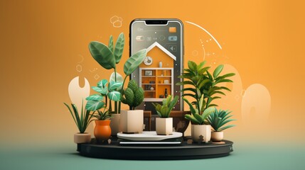 Green Thumb Guru: Elevate Your Indoor Plant Care with a Vibrant Smartphone App - 3D Plants and Watering Cans Bring Nature to Your Fingertips!