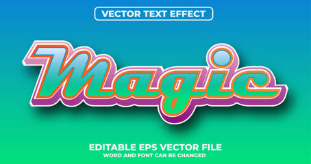 Magic vector text effect