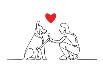 Loving Dog illustration