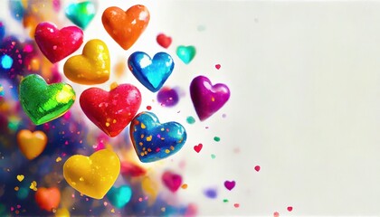 Heart Confetti with Space for Text