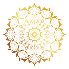Golden mandala.Mandala de lujo .color dorado