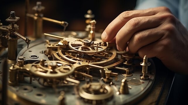 Timeless Precision: Skilled Hands Revive the Beauty of a Vintage Clockwork Mechanism