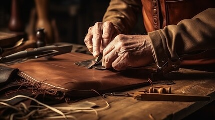 Masterful Artistry: Exquisite Leatherwork Unveiled by Skilled Hands