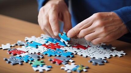 Mastering the Puzzle: Expert Hands Skillfully Assemble a Complex Model with Precision and Finesse