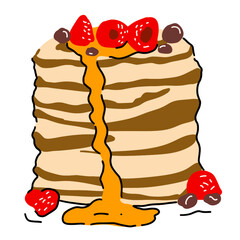 Delicious hand-drawn Cake Illustration