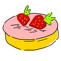 Delicious hand-drawn Cake Illustration