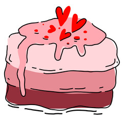 Delicious hand-drawn Cake Illustration