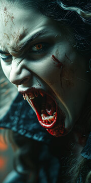 A female dark side vampire