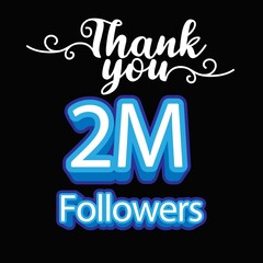 Thank you 2M subscribers creative poster