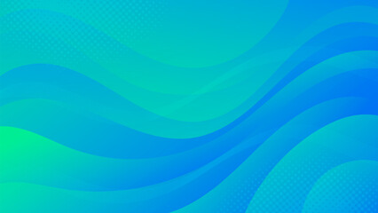 Abstract Green Blue Background with Wavy Shapes. flowing and curvy shapes. This asset is suitable for website backgrounds, flyers, posters, and digital art projects.