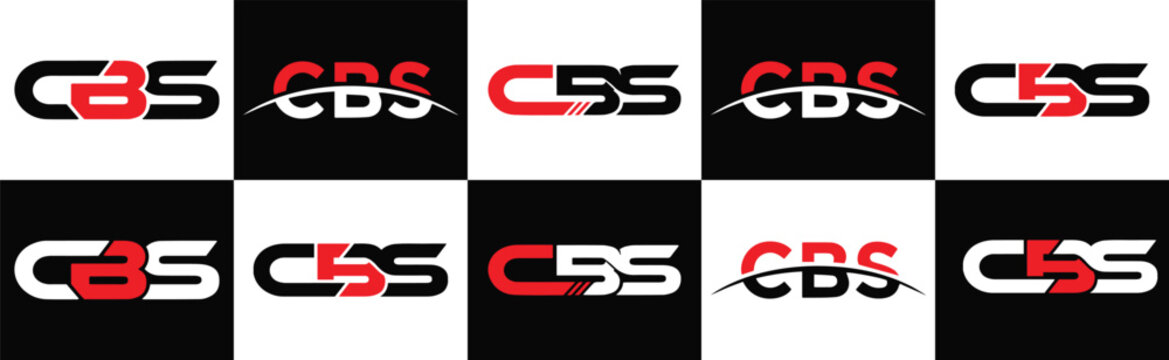 CBS logo. C B S design. White CBS letter. CBS, C B S letter logo design. Initial letter CBS  linked circle uppercase monogram logo. C B S letter logo vector design. CBS letter logo design five style.