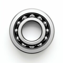 Precision Ball Bearing Isolated on White Background. Generative ai