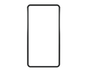 3d smartphone white color screen with transparent background 3d illustration rendering png