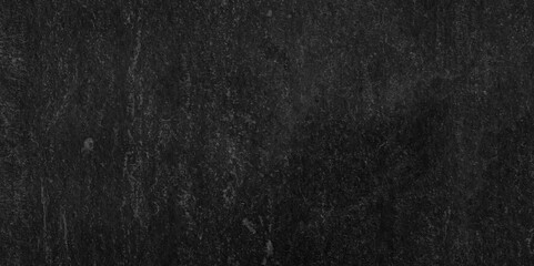 Grunge dark black blackboard and chalkboard rough backdrop background. Panorama dark grey black slate background or texture. Vector black concrete texture. Stone wall background.