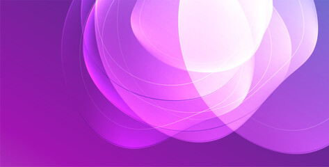 Colorful transparent flowing fluid shapes with glow effect geometric background. Wavy lines round forms. Vector illustration For Wallpaper, Banner, Background, Card, Book Illustration, landing page