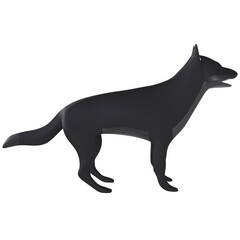 Dog isolated on white background