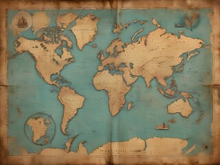 old world map Generative AI