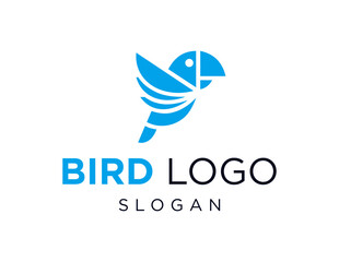 The logo design is about Bird and was created using the Corel Draw 2018 application with a white background.