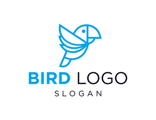 The logo design is about Bird and was created using the Corel Draw 2018 application with a white background.