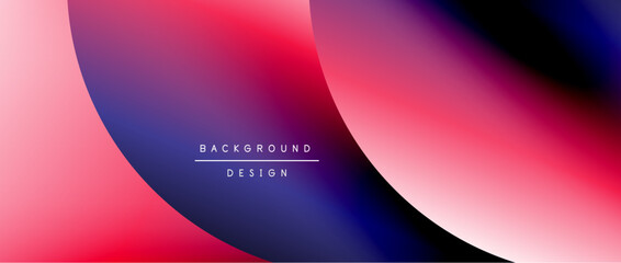 Circles and round shapes with gradients. Minimal abstract background, round geometric shapes, clean and structured design