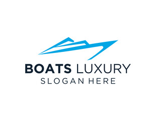 The logo design is about Boat and was created using the Corel Draw 2018 application with a white background.