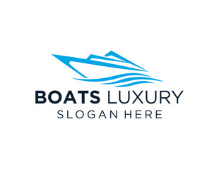 The logo design is about Boat and was created using the Corel Draw 2018 application with a white background.