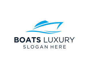 The logo design is about Boat and was created using the Corel Draw 2018 application with a white background.