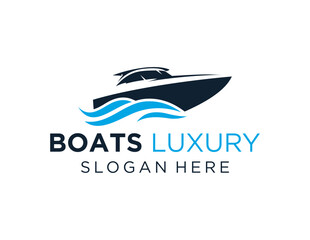 The logo design is about Boat and was created using the Corel Draw 2018 application with a white background.
