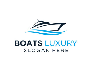 The logo design is about Boat and was created using the Corel Draw 2018 application with a white background.