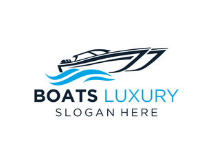 The logo design is about Boat and was created using the Corel Draw 2018 application with a white background.
