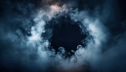 Fotobehang The smoke in the dark. © hugo