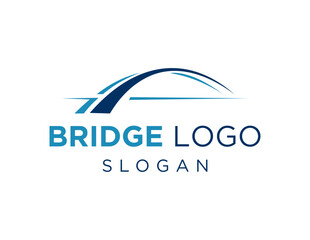 The logo design is about Bridge and was created using the Corel Draw 2018 application with a white background.
