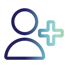 Fototapeta premium Social media icon on line gradient style