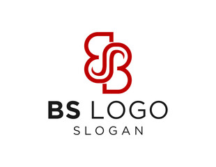 The logo design is about Letter BS and was created using the Corel Draw 2018 application with a white background.