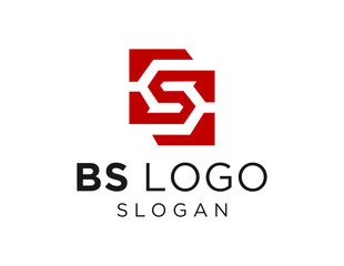 The logo design is about Letter BS and was created using the Corel Draw 2018 application with a white background.