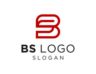 The logo design is about Letter BS and was created using the Corel Draw 2018 application with a white background.