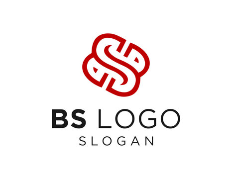 The logo design is about Letter BS and was created using the Corel Draw 2018 application with a white background.