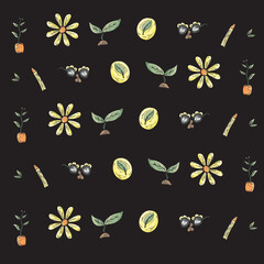 seamless pattern with flowers