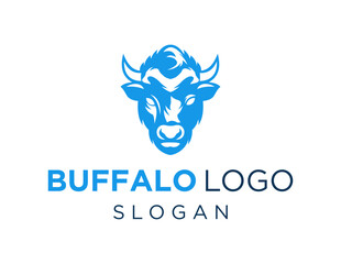 Obraz premium The logo design is about Buffalo and was created using the Corel Draw 2018 application with a white background.