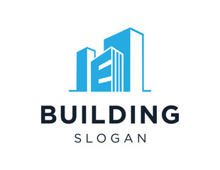 The logo design is about Building and was created using the Corel Draw 2018 application with a white background.