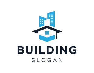 The logo design is about Building and was created using the Corel Draw 2018 application with a white background.