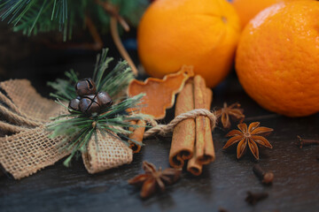 christmas decoration with spices