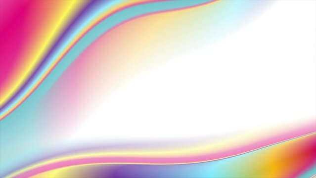 Colorful smooth thermal stripes abstract tech background. Seamless looping holographic motion design. Video animation Ultra HD 4K 3840x2160