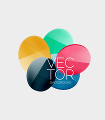 Geometric circles background. Creative minimal composition