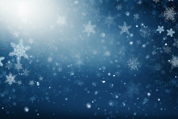 Obraz premium Blue background with white snowflakes on it